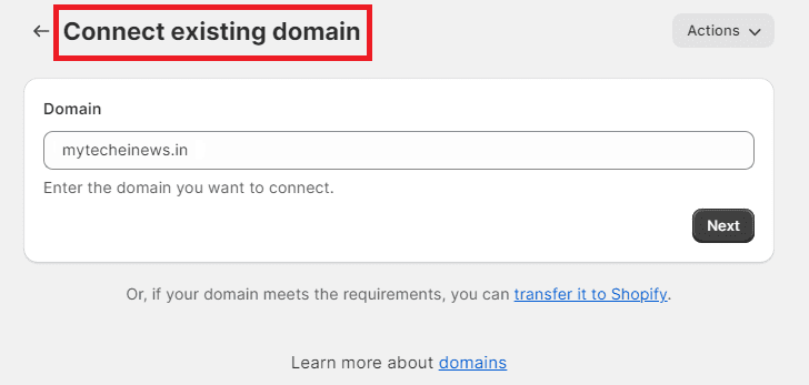 How Do I Connect My Domain to Shopify