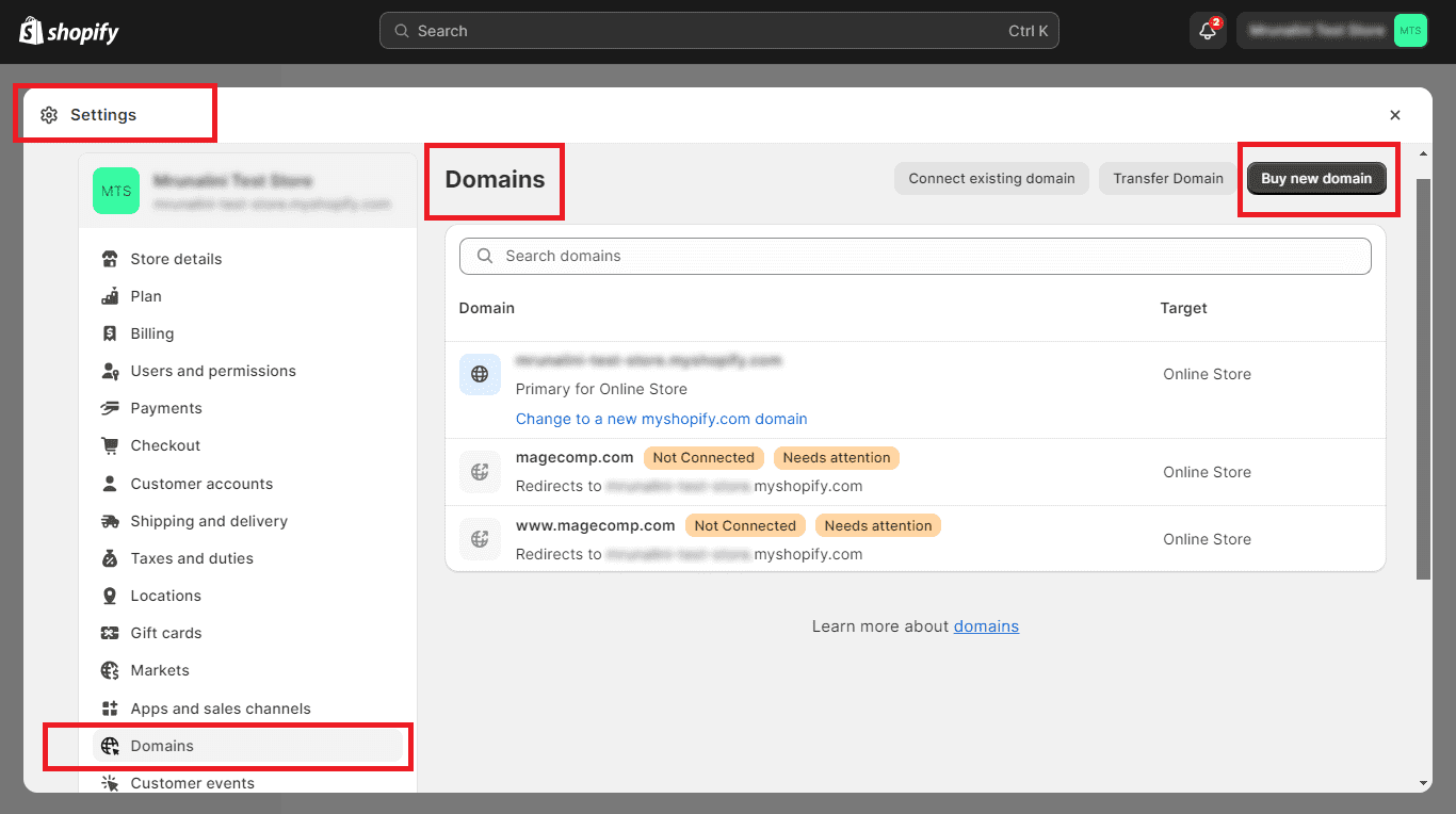 How to Buy a Domain in Shopify