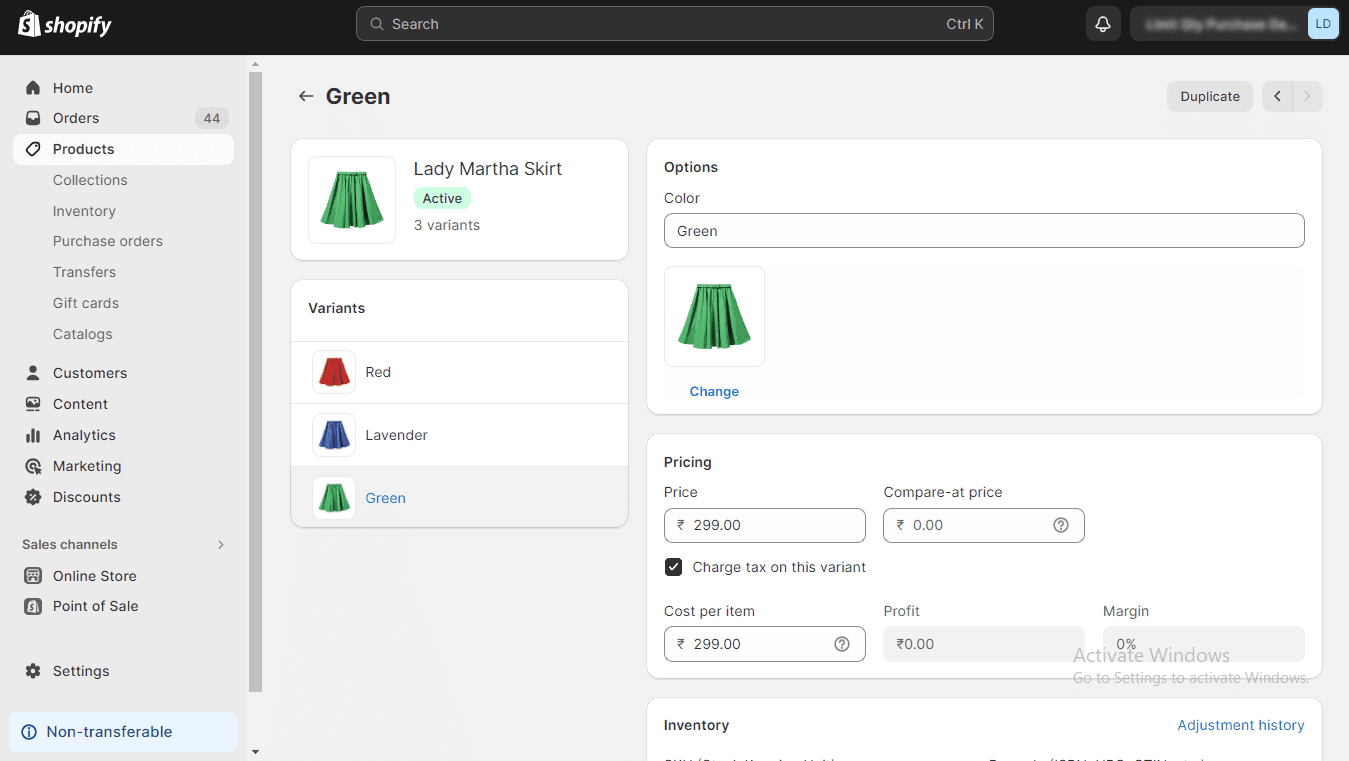 How to Change Variant Details in Shopify