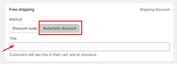 Automatic discount - method