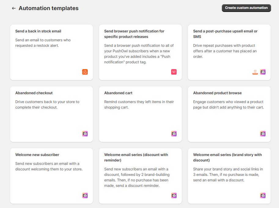 Automation templates