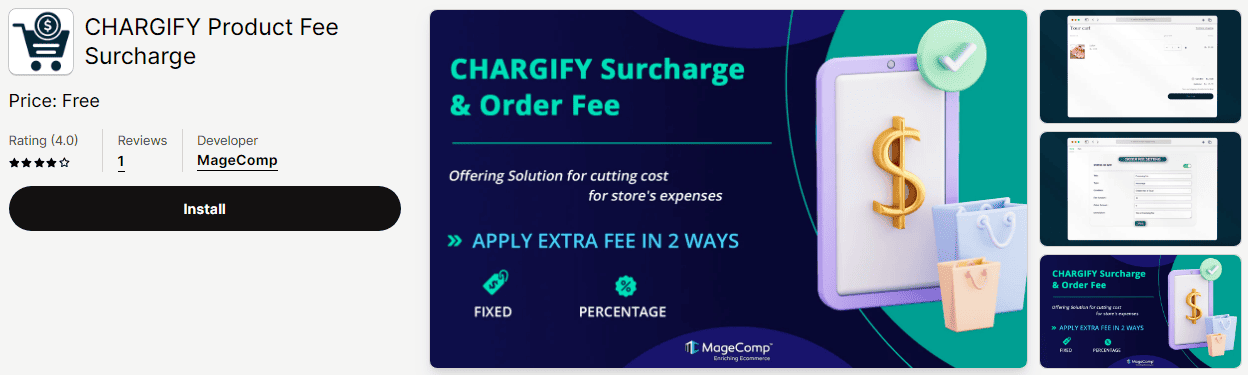 CHARGIFY Product Fee Surcharge