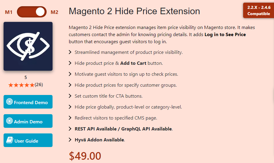 Magento 2 Hide Price