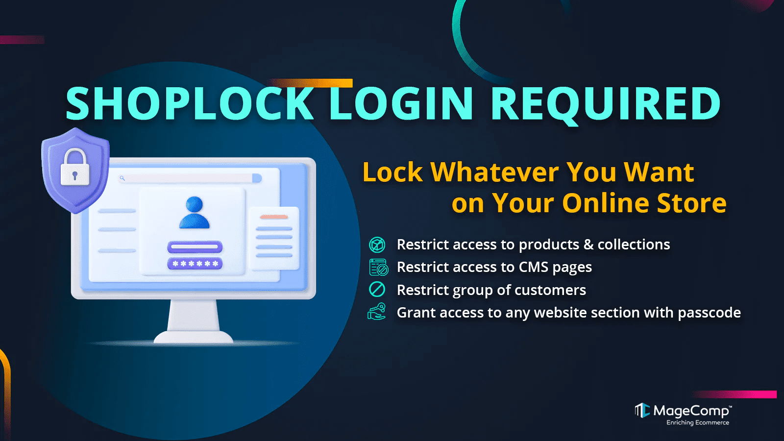 SHOPLOCK Login Required Shopify App by MageComp