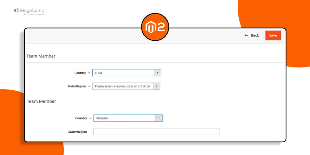 How to Add Region(select or input) Field Based on Country Selection in Admin Form Using UI-Component