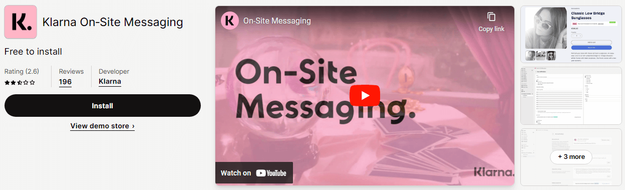 Klarna On‑Site Messaging