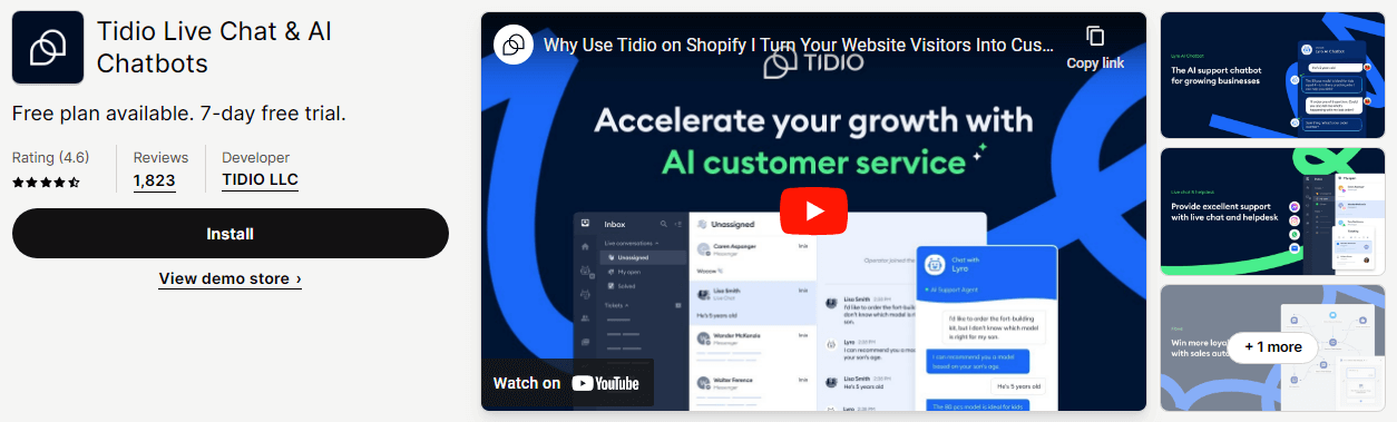 Tidio Live Chat & AI Chatbots