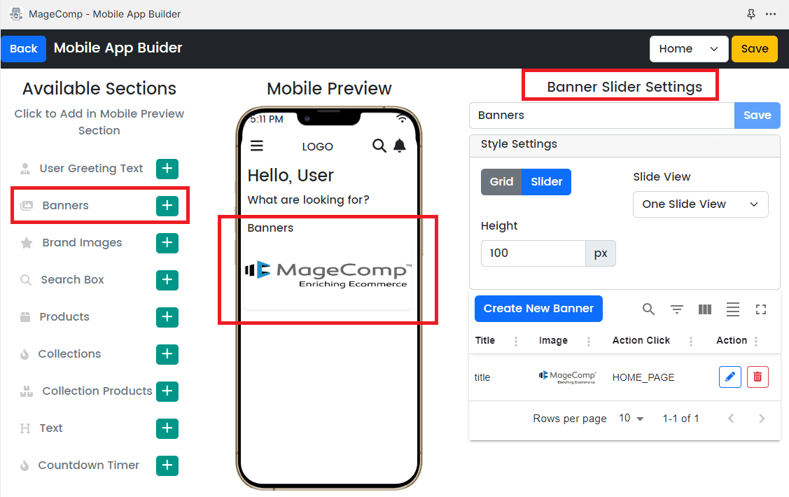 MageComp ‑ Mobile App Builder