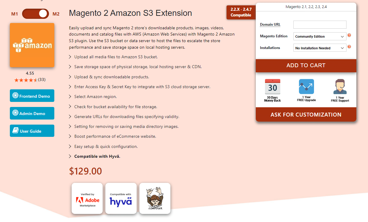 Magento 2 Amazon S3