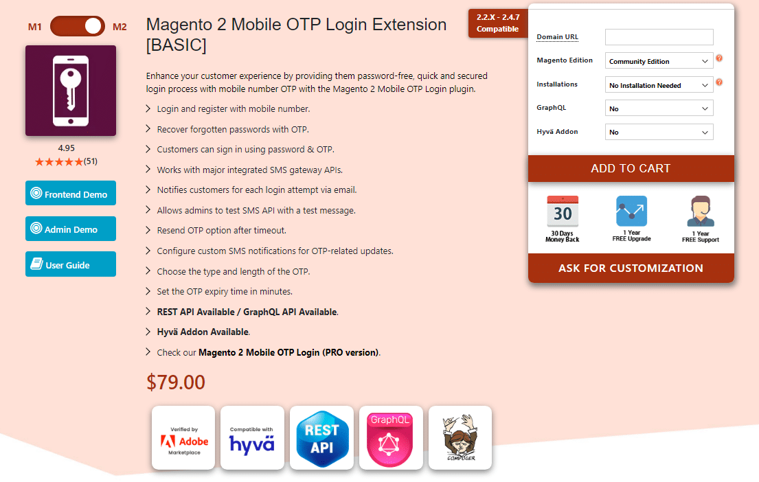 Magento 2 Mobile Login