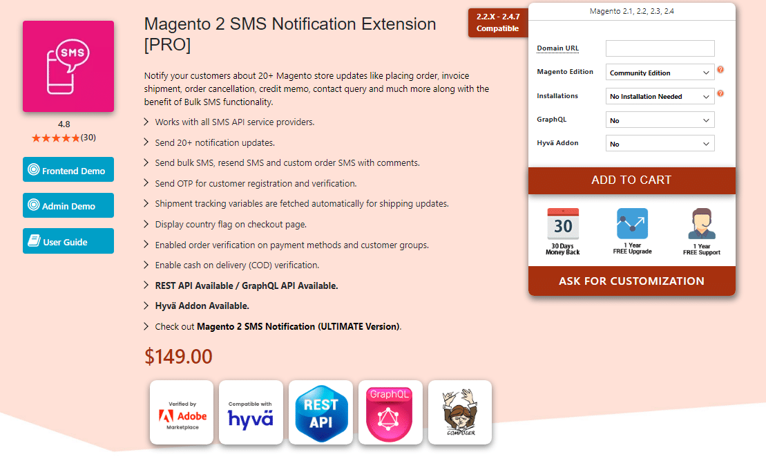 Magento 2 SMS Notification Pro