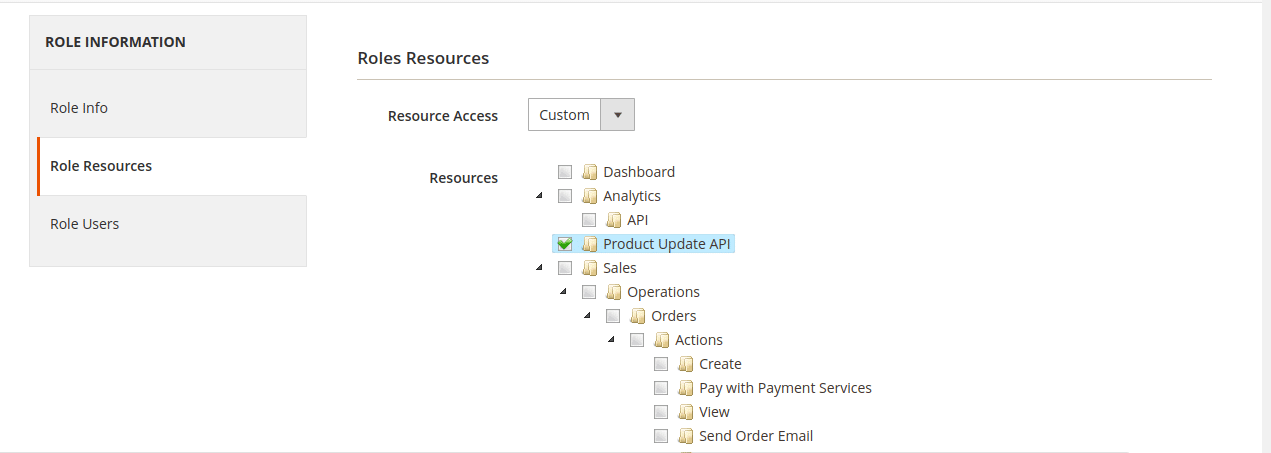 Assign API Resource