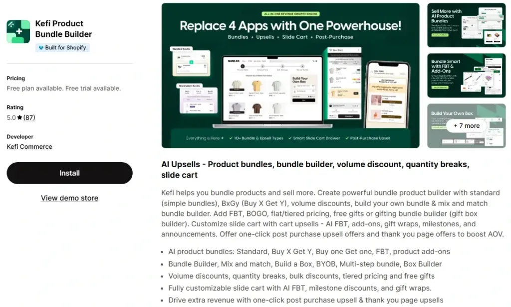 10. Kefi Product Bundle Builder
