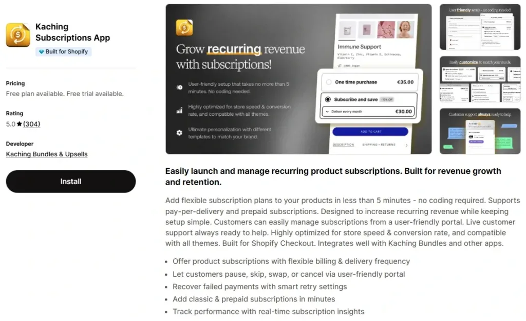 3. Kaching Subscriptions