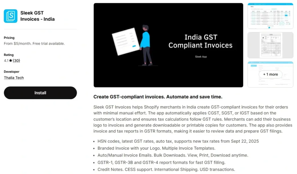 6. GST Invoices India