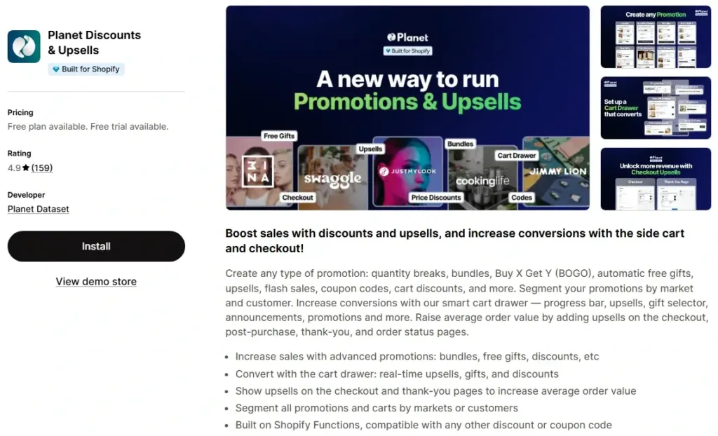 8. Planet Discounts & Upsell