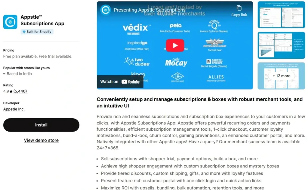 8. Subscriptions by Appstle