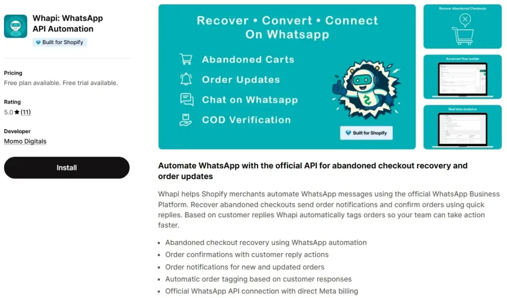 14. Whapi WhatsApp API Automation by Momo Digitals