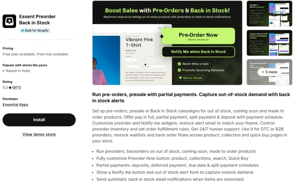 4. Essent Preorder Back in Stock