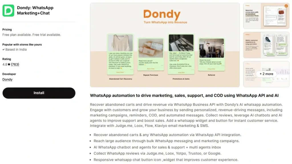 4. WhatsApp MarketingChat by Dondy