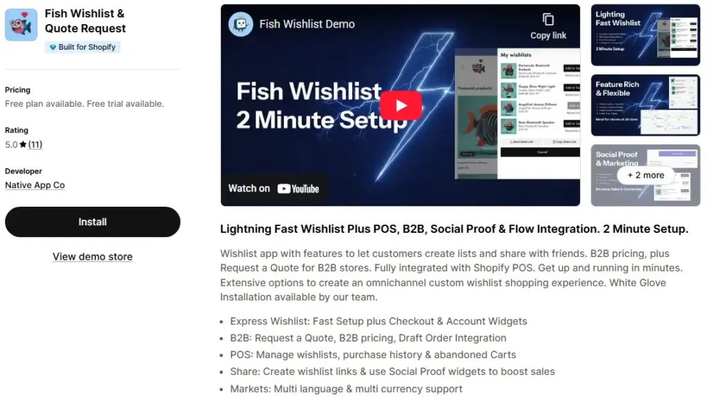 5. Fish Wishlist & Quote Request