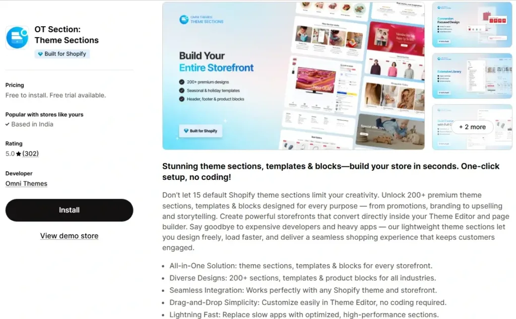 7. OT Section Theme Sections