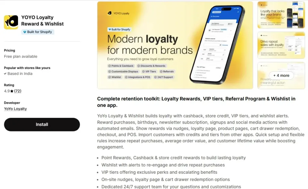 7. YOYO Loyalty Reward & Wishlist