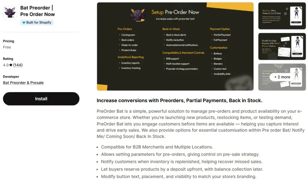 9. Bat Preorder Pre Order Now