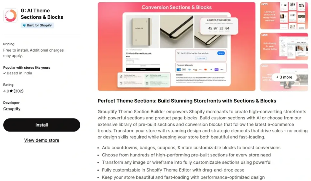 9. G AI Theme Sections & Blocks