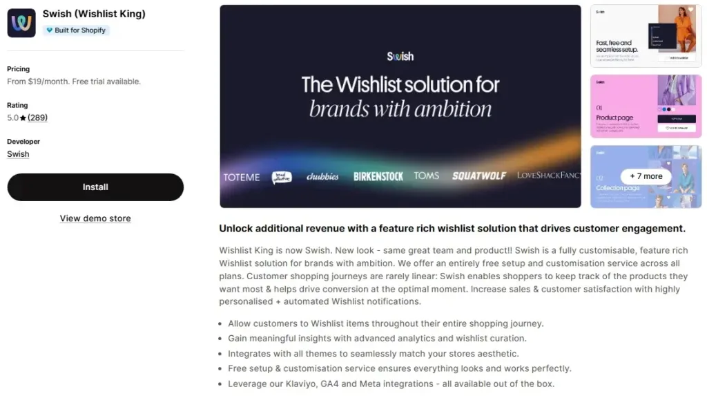 9. Swish (Wishlist King)