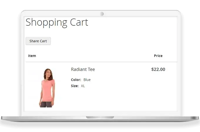 Allows Customers to Send Their Cart for a Quote