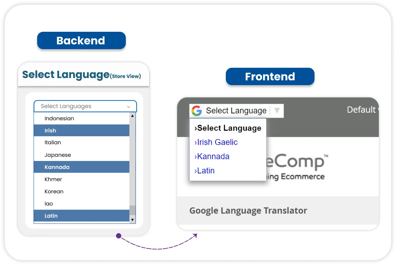 Choice of Desired Language