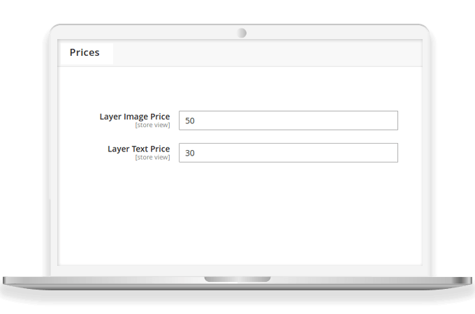 Set additional cost for custom products