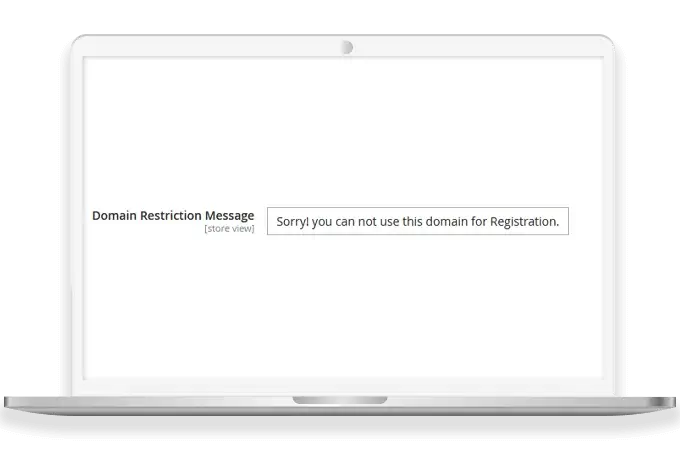 Alert Message for Registration from Blocked Domains