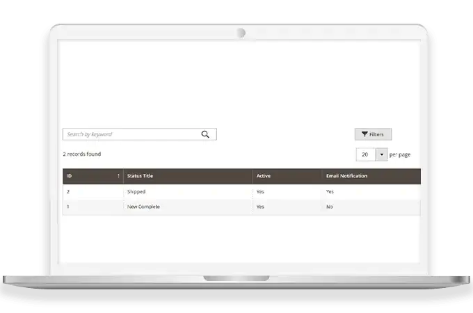 Advanced Grid for Managing Custom Order Status