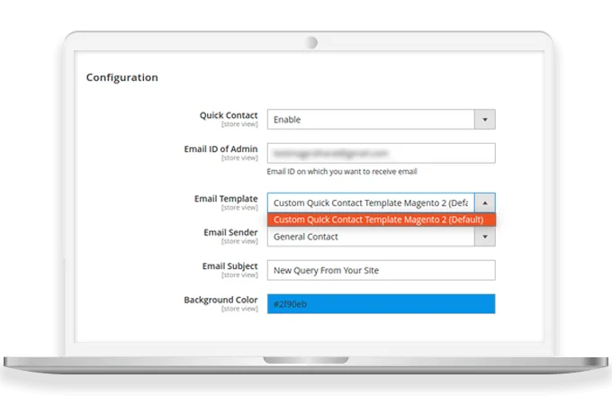 Customize Email Template & Contact Form