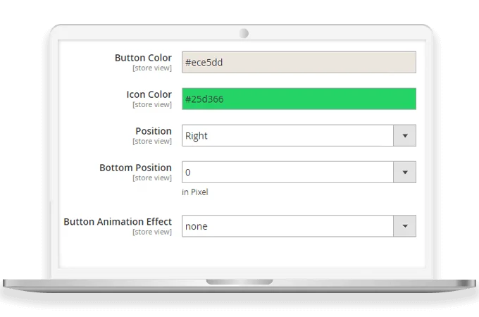Manage Attributes of WhatsApp Icon