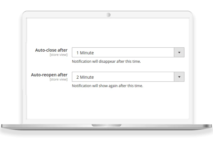 Configure Time Duration to Swipe Promo Bar