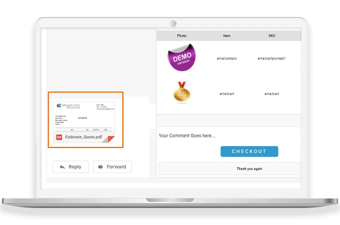 Quote PDF will be Sent to Customer as Attachment