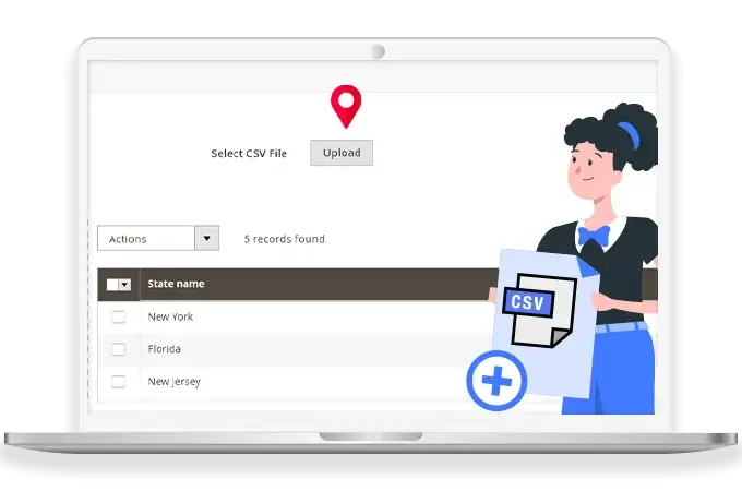 Add Locations / Regions Via CSV File