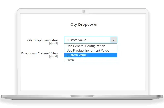 Set Up Custom Values for Product Quantities