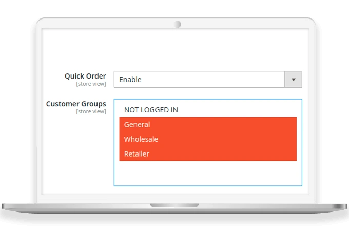 Grant Previleges to Specific Customer Groups for Quick Orders