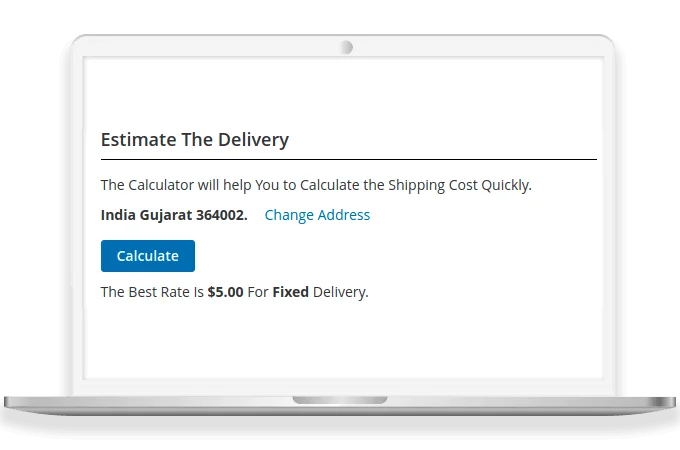 Placement of Shipping Calculator