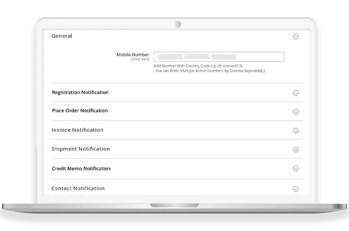 Get Admin SMS Notifications