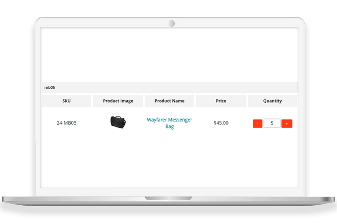 Capable of Updating Quantity from Quick Order Page