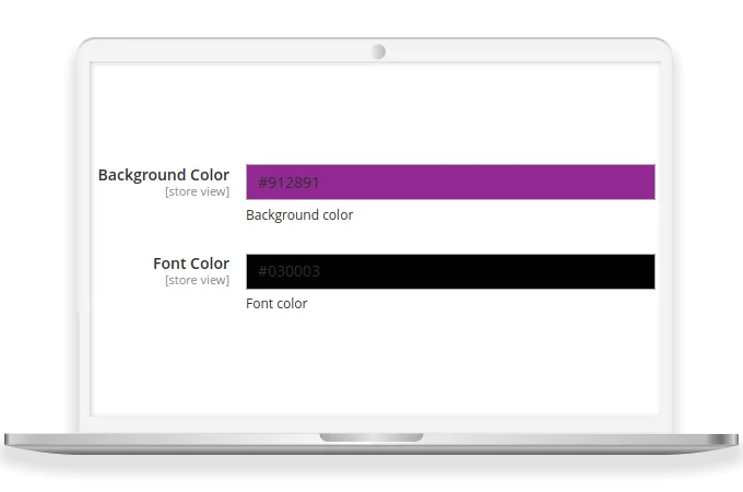 Adjust Background Color & Font Color