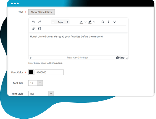 Customize & Design Promotion Bar As You Want
