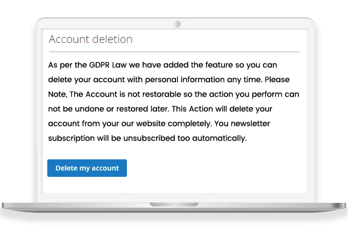 Deletion of Personal Data & Newsletter Unsubscription