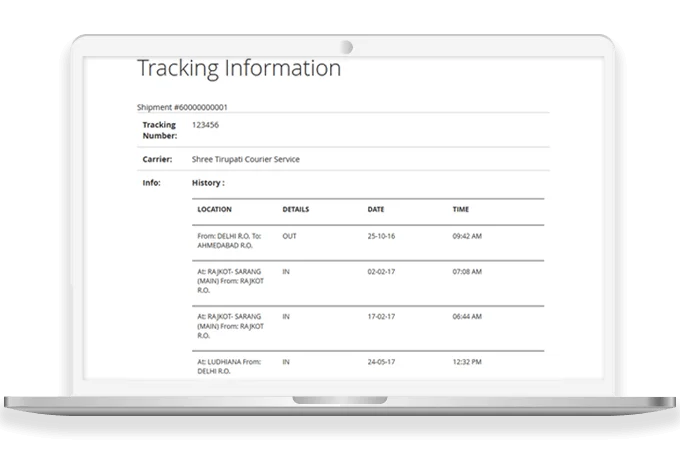 Detailed Tracking Information