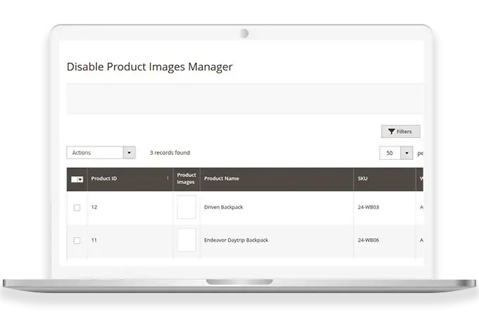 Disable Product Images Manager to clean disabled product images